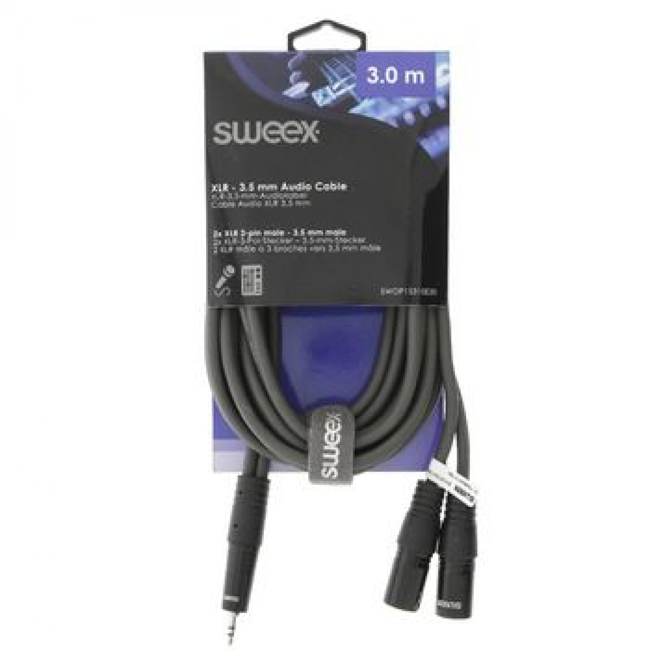 Proel CHL210LU2 - Cavo Professionale Audio con connettori Jack Stereo 6,3mm a Cannon XLR 3P Femmina da 2mt, Nero