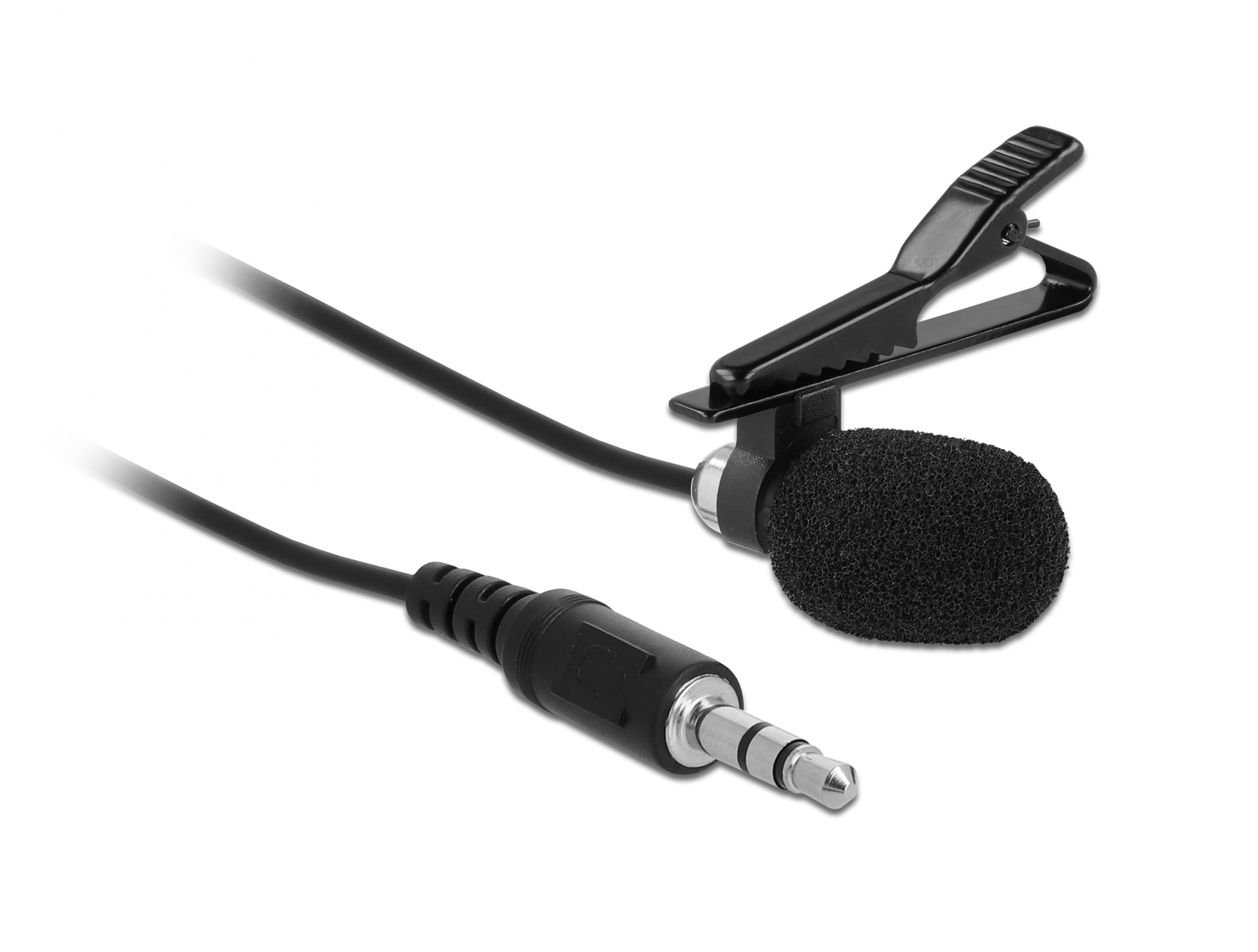 Microfon lavaliera Omnidirectional cu Clip jack stereo + pentru Smartphone/tableta, 66279