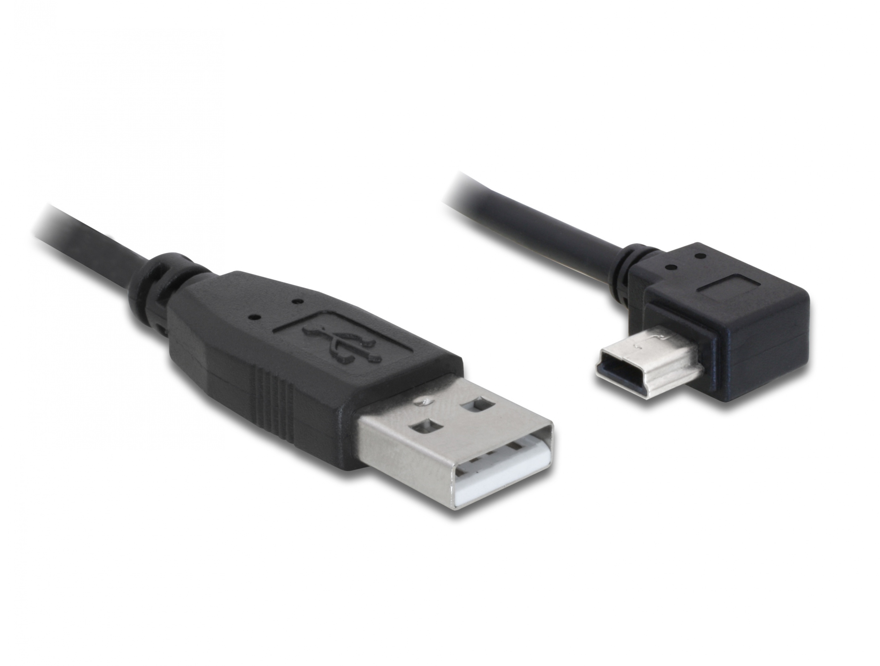 Incredible Hinder hostel Cablu USB 2.0 la mini USB-B unghi 90 grade T-T 3m, Delock 82683