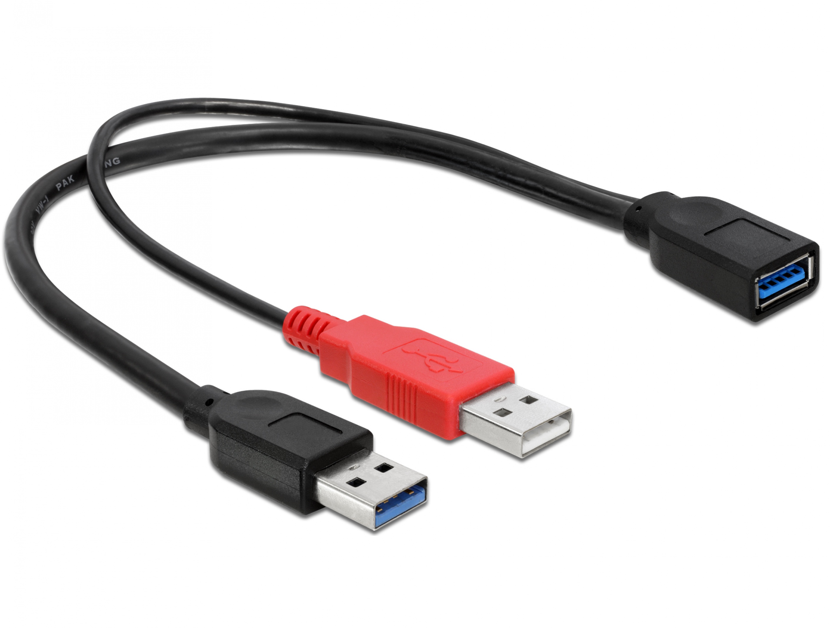 Parliament Huh physicist Cablu USB 3.0-A M la USB 3.0-A T+ USB 2.0-A T, Delock 83176