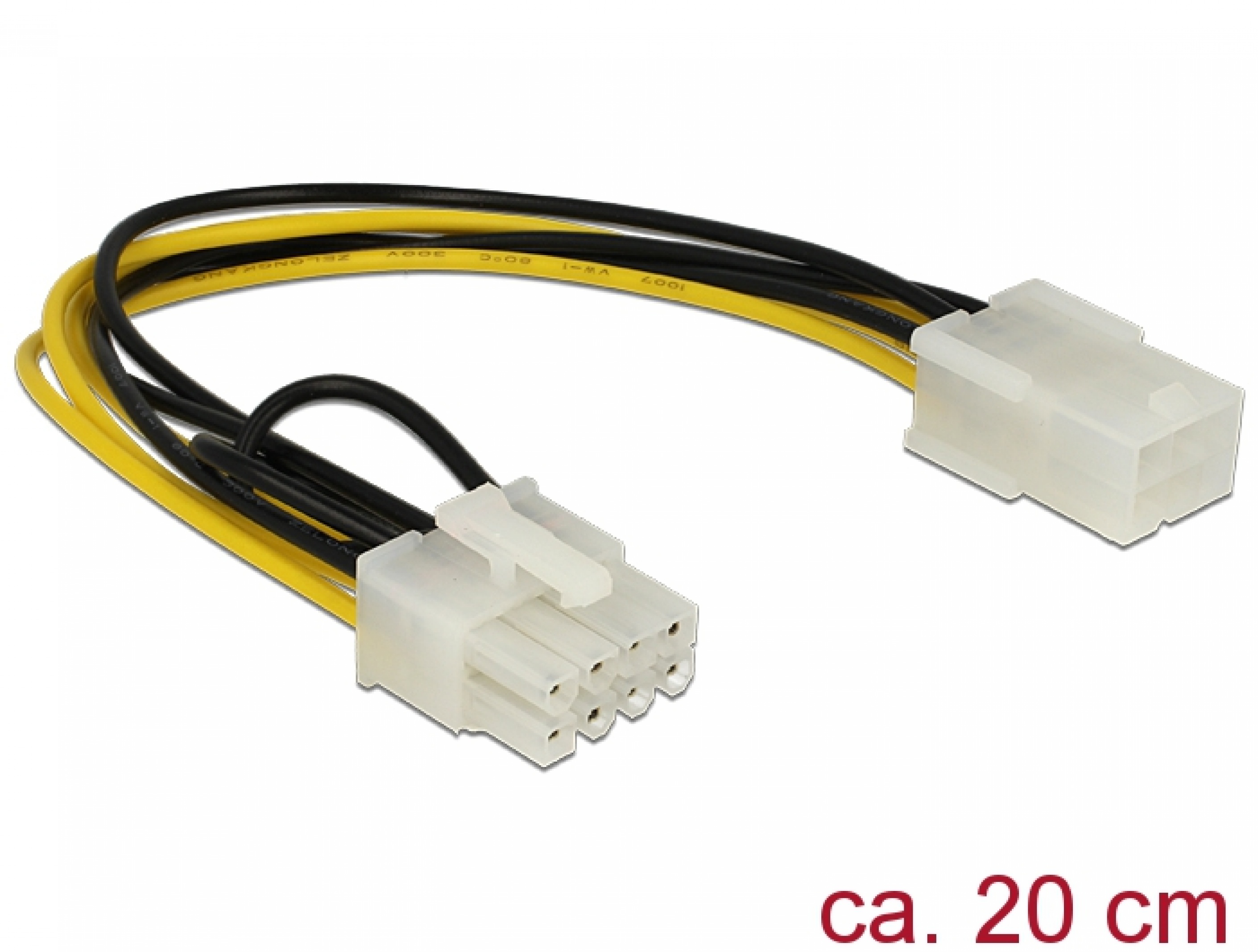 Dignified pipeline Circle Cablu alimentare PCI Express 6 pini la 8 pini M-T, Delock 83775
