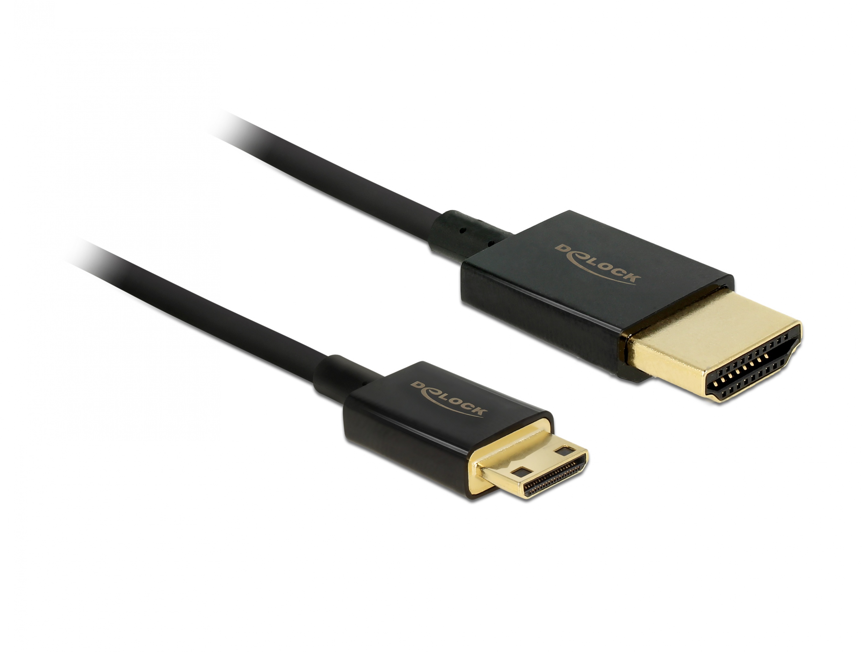 Renaissance Speak to puberty Cablu HDMI la mini HDMI-C T-T 3D 4K 4.5m Activ Slim Premium, Delock 84780