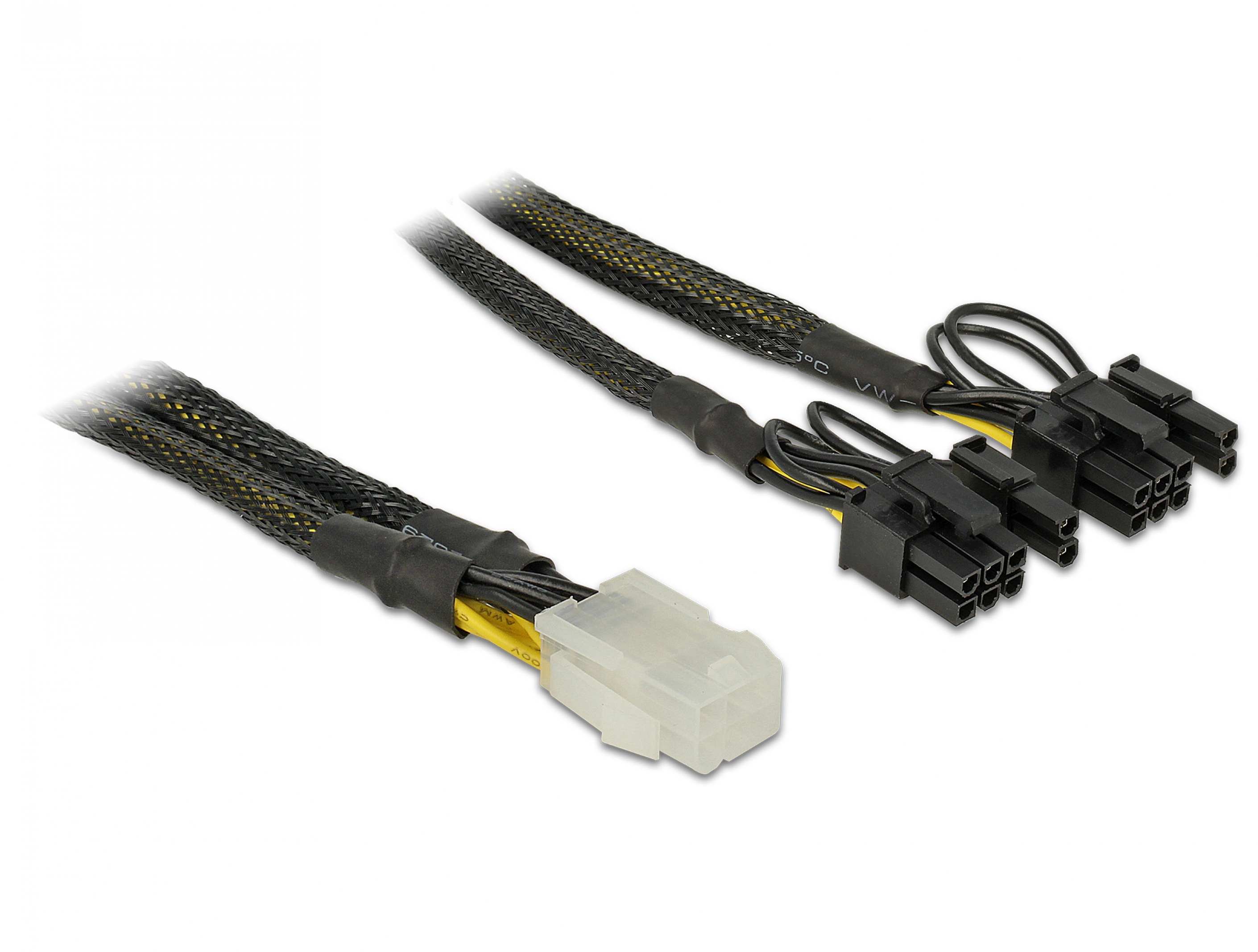 Cablu de alimentare PCI Express 6 pini 2 x 8 M-T 30cm, Delock 85455