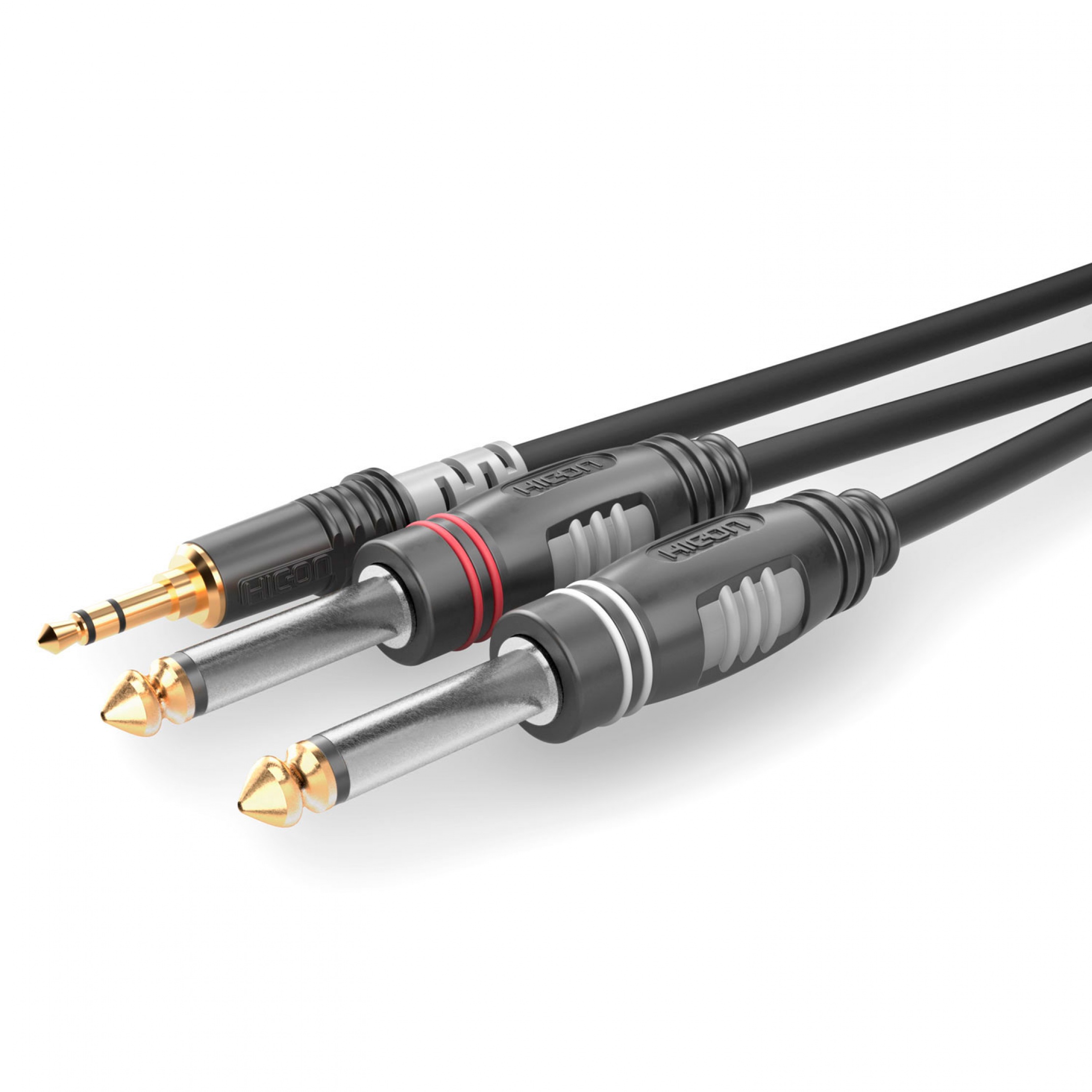 Pessimistic Billable Obedient Cablu audio jack stereo 3.5mm la 2 x jack mono 6.35 T-T 1.5m, HBA-3S62-0150