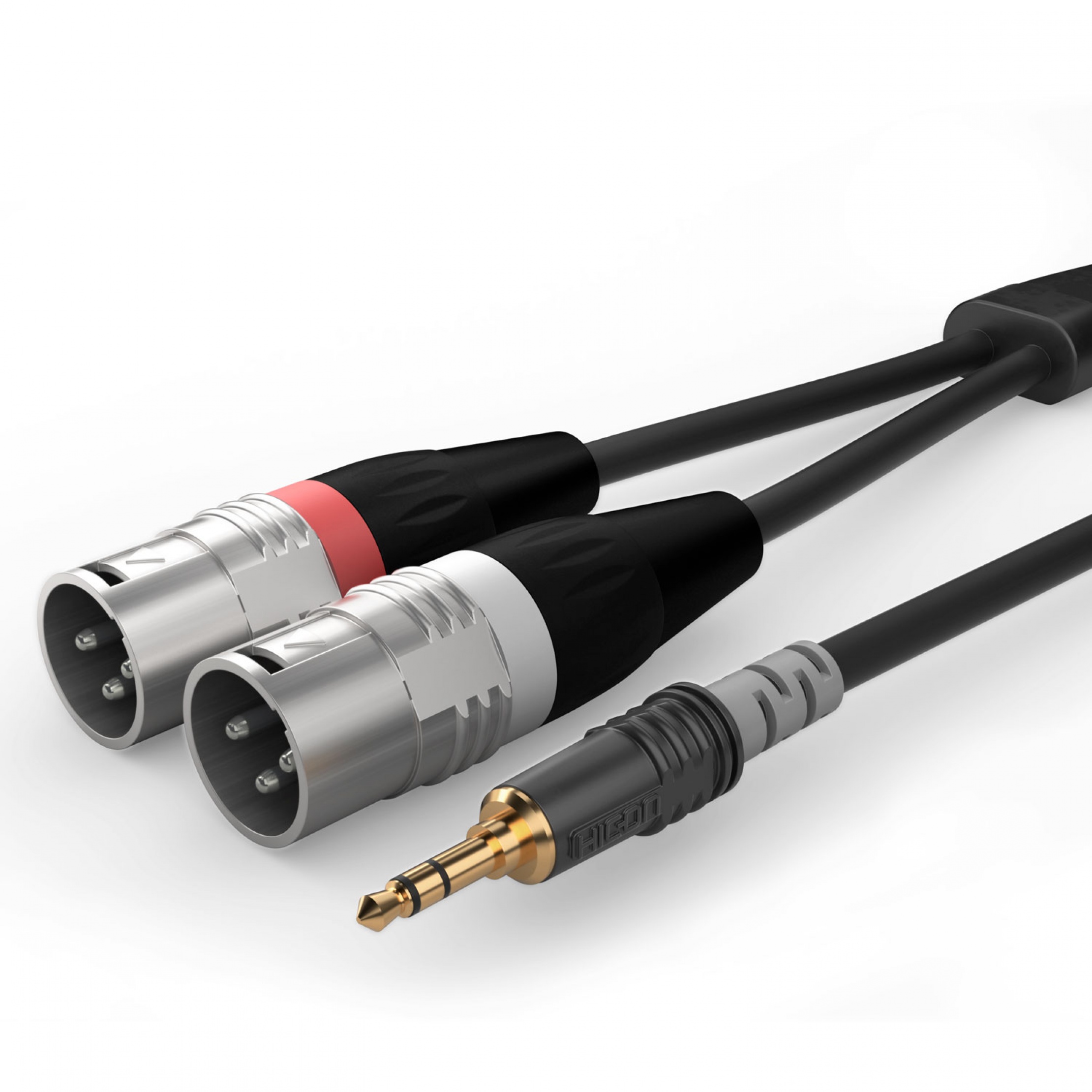 empty cowboy Unforeseen circumstances Cablu audio jack stereo 3.5mm la 2 x XLR 3 pini T-T 1.5m, HBA-3SM2-0150