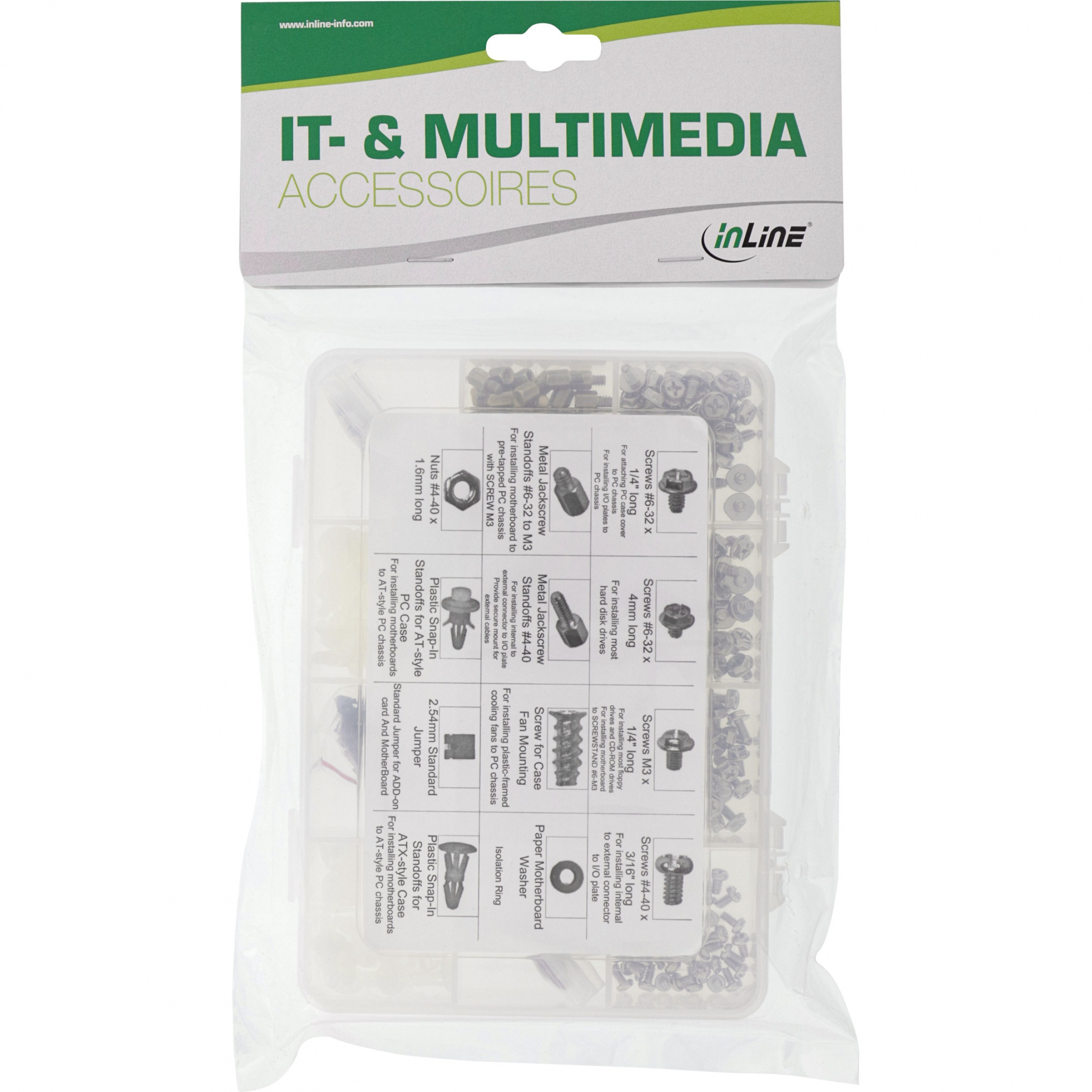 Kit Viti Per PC InLine 77789B - 500 Pezzi Per HDD, Scheda Madre, Ventole E Case