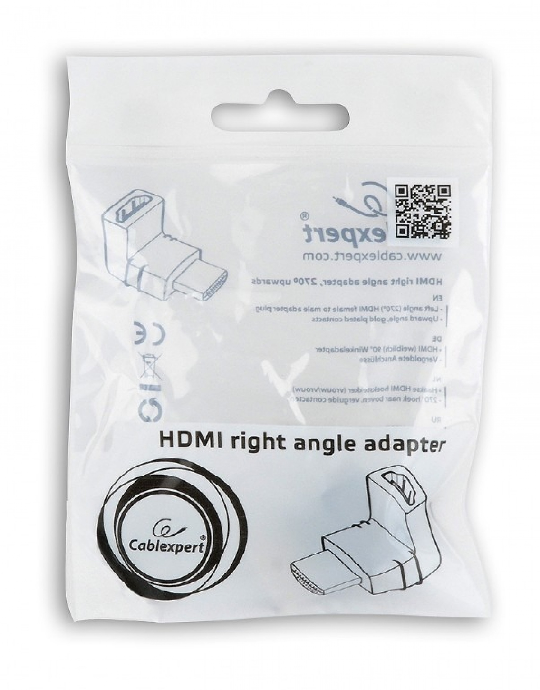 Adaptor HDMI Unghi 90 Grade T M Gembird A HDMI270 FML