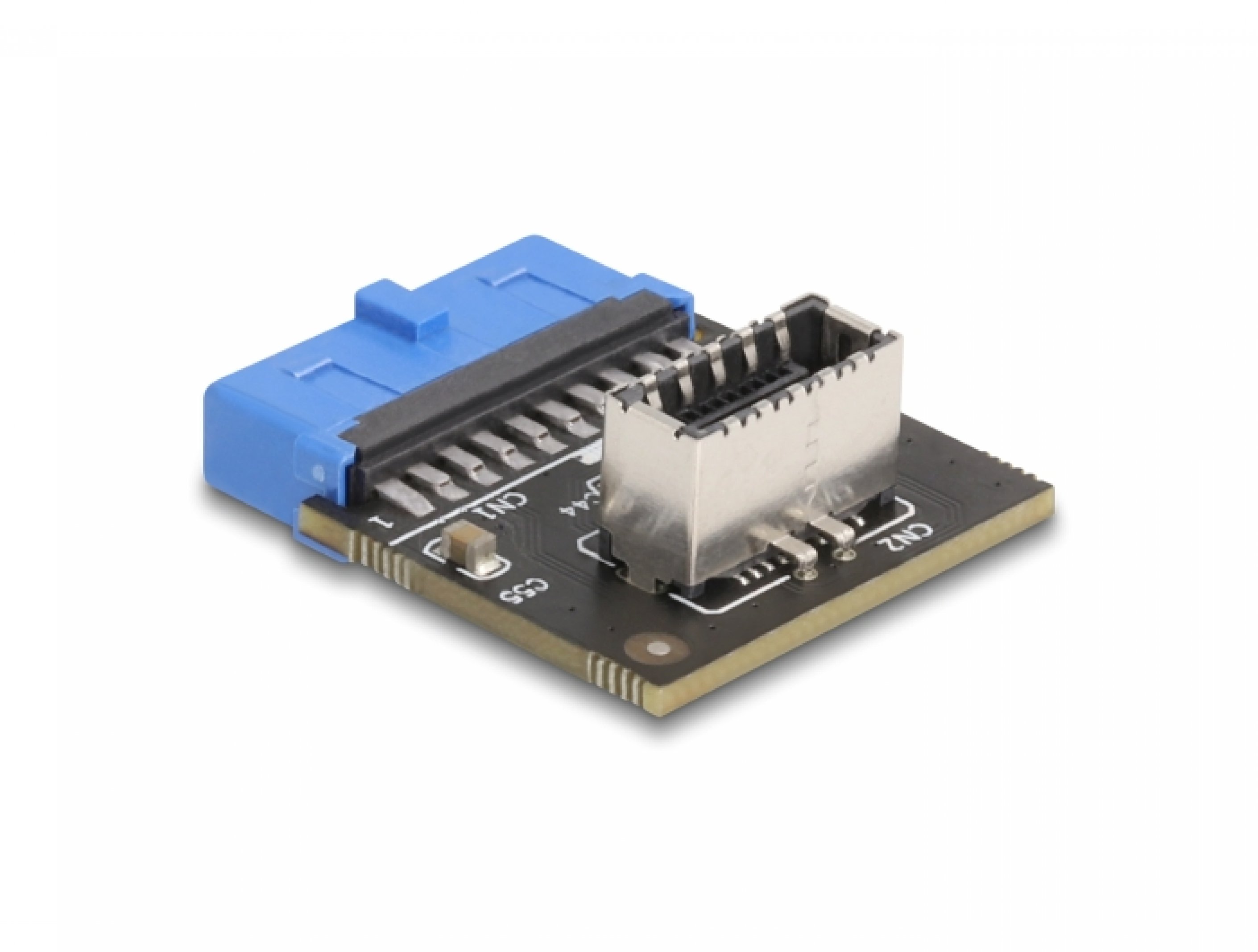 Adaptor USB 3.2 pin header 19 pini la USB Type E Key A unghi 90 grade M ...