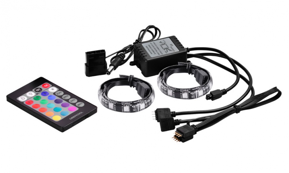 Banda LED RGB COLOR 3 culori, telecomanda, DeepCool RGB350 conectica.ro
