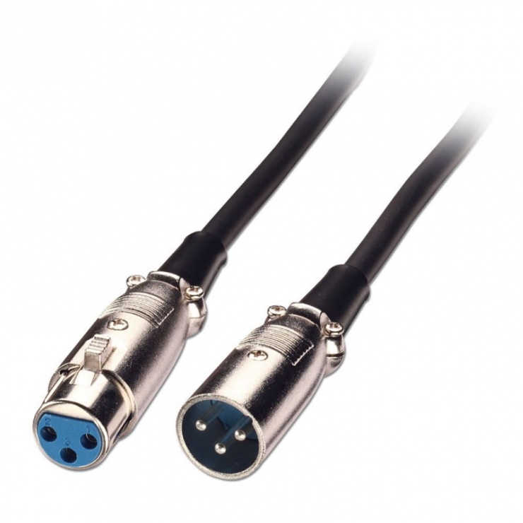 Cablu prelungitor audio xlr m-t 6m negru, lindy l6056