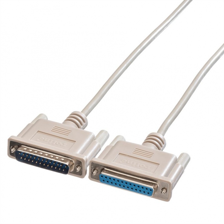 Cablu prelungitor paralel 25 pini T-M 4.5m, Roline 11.01.3645 imagine noua