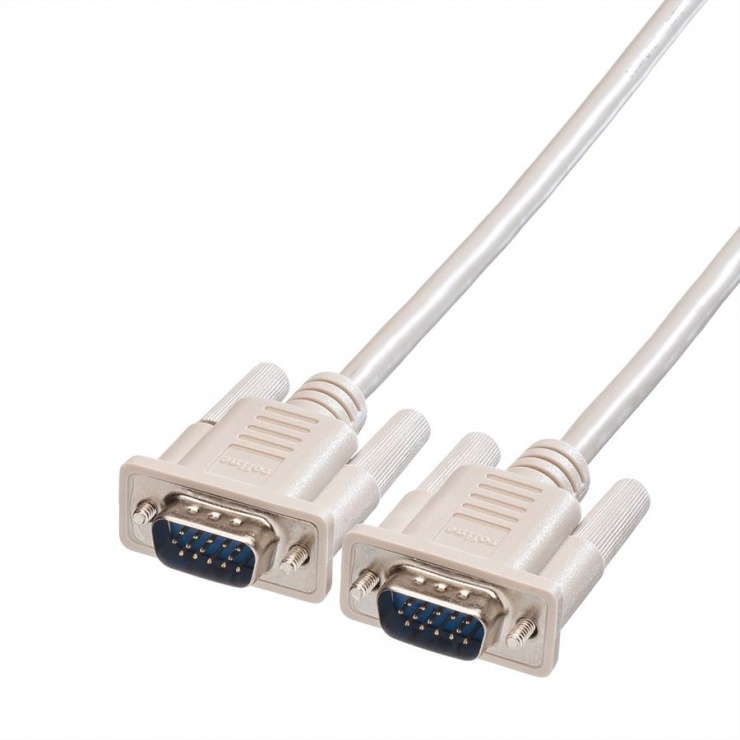Cablu date monitor VGA T-T 14 pini 1.8m Gri, ROLINE 11.01.6618 conectica.ro
