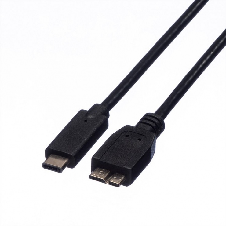 Cablu USB tip C la micro USB 3.1-B 1m, Roline 11.02.9006
