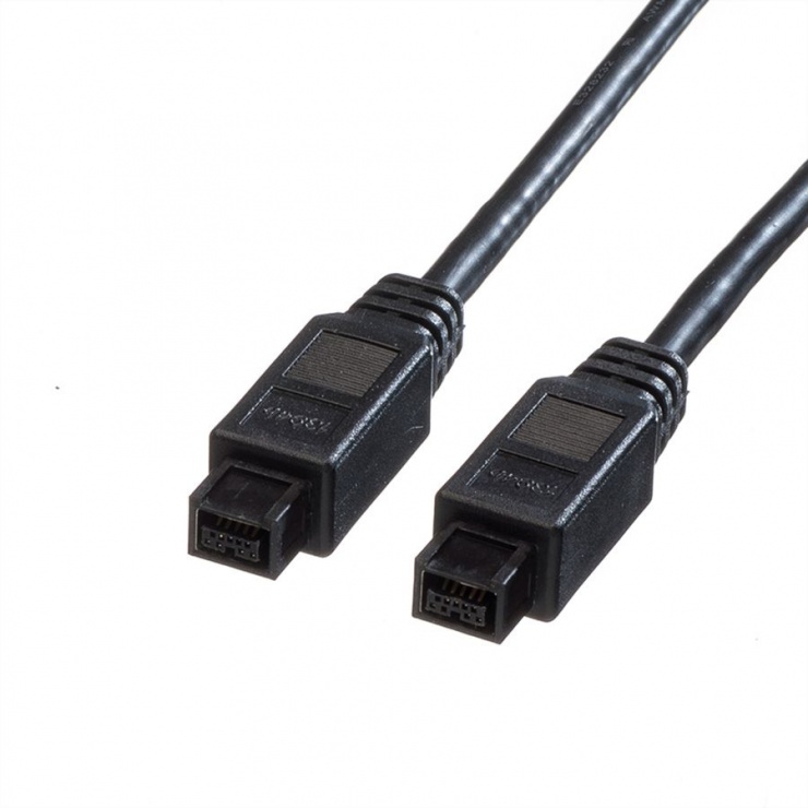 Cablu Firewire IEEE1394b 9 pini la 9 pini 1.8m, Roline 11.02.9518 conectica.ro