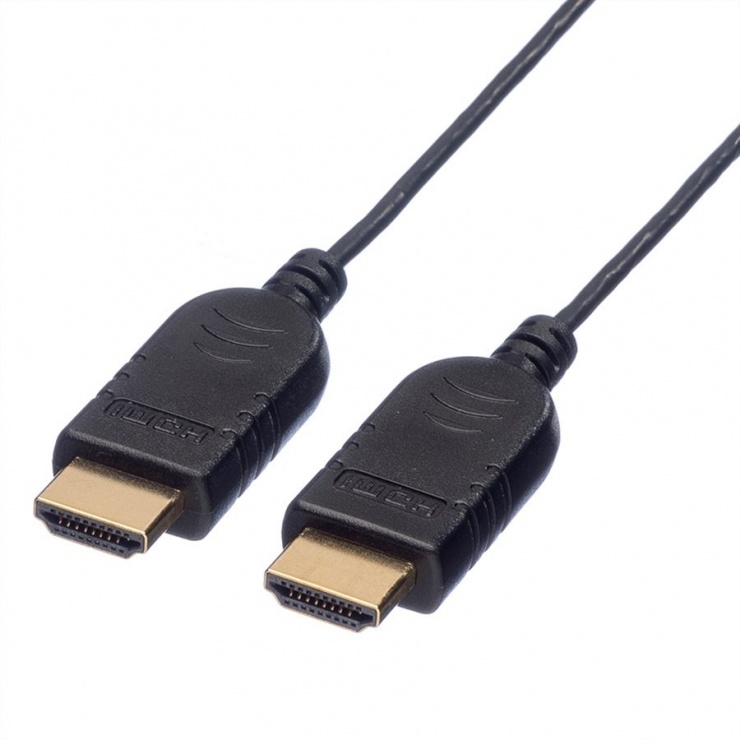 Cablu hdmi slim cu ethernet v1.4 1.2m, roline 11.04.5632
