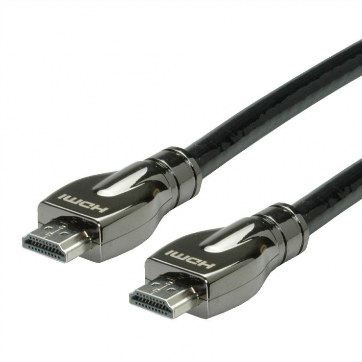 Cablu HDMI Ultra HD cu Ethernet 4K30Hz T-T 15m, Roline 11.04.5686 conectica.ro