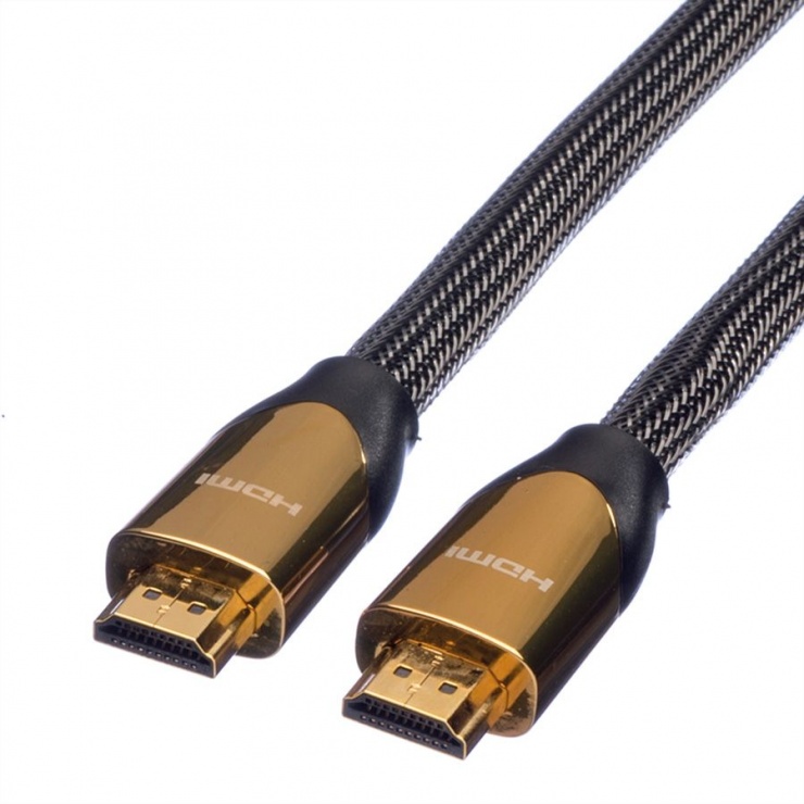Cablu HDMI Ultra HD Premium 4K60Hz T-T 2m, Roline 11.04.5802 11.04.5802 imagine noua 2022