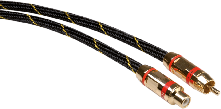 Cablu prelungitor audio rca rosu 2.5m, roline 11.09.4234