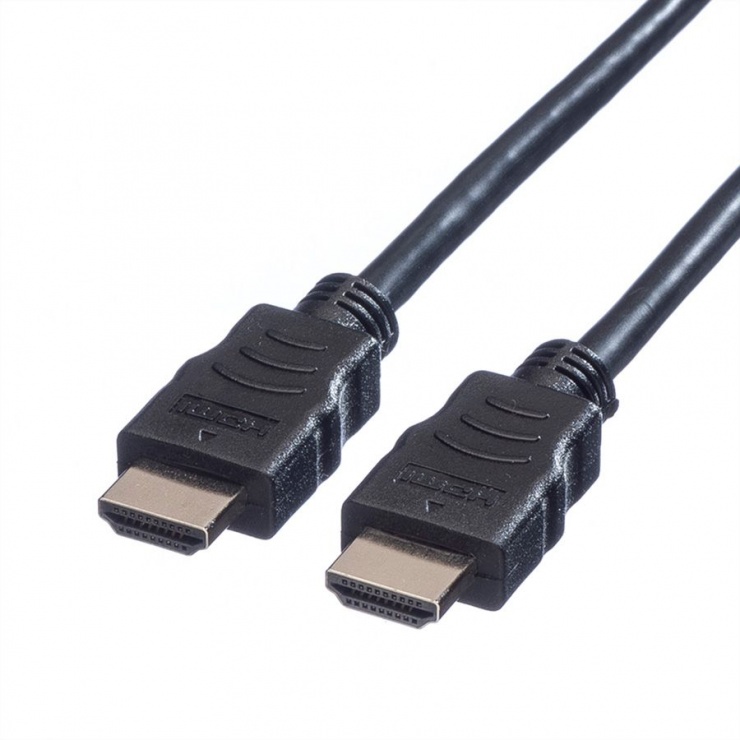 Cablu HDMI cu Ethernet v1.4 T-T 10m Negru, Roline 11.04.5547 conectica.ro
