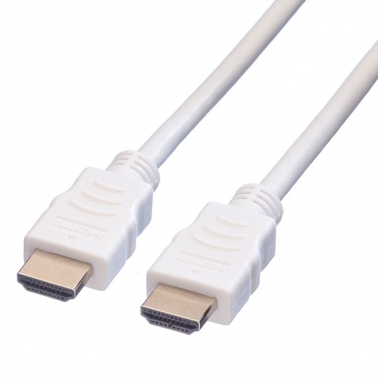 Cablu HDMI v1.4 19T-19T ecranat 5m Alb, Value 11.99.5705 conectica.ro