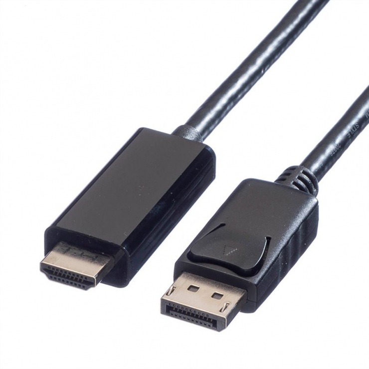 Cablu displayport la hdmi uhd 4k t-t 3m negru, value 11.99.5787
