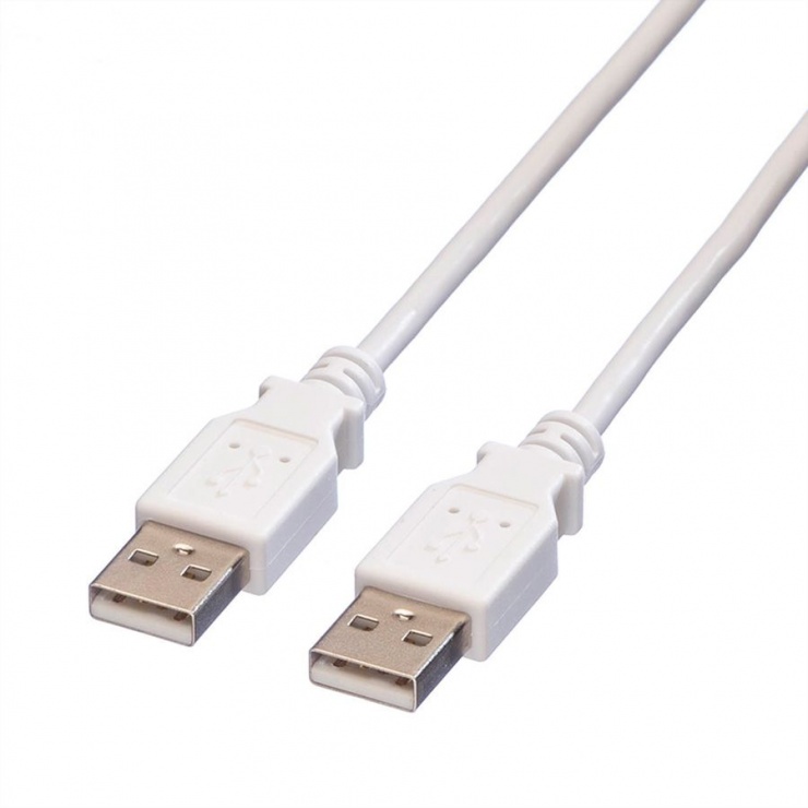Cablu USB 2.0 Tip A – A 1.8m Alb, Value 11.99.8919 conectica.ro