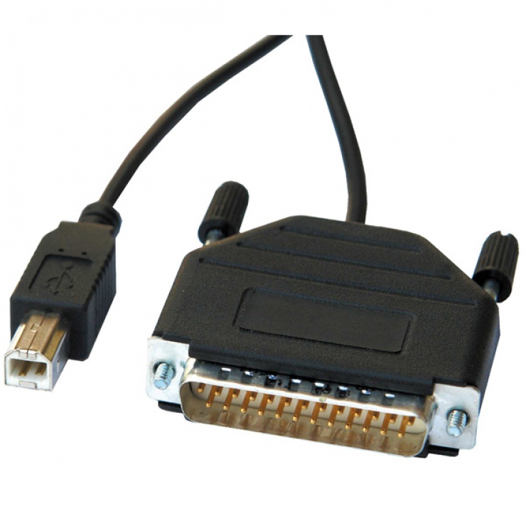 Cablu Paralel DB25 la USB 1.8m, Roline 12.02.1074 conectica.ro