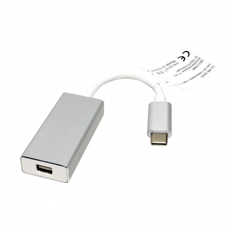 Adaptor USB 3.1 tip C la Mini Displayport T-M Alb, Value 12.99.3225 conectica.ro