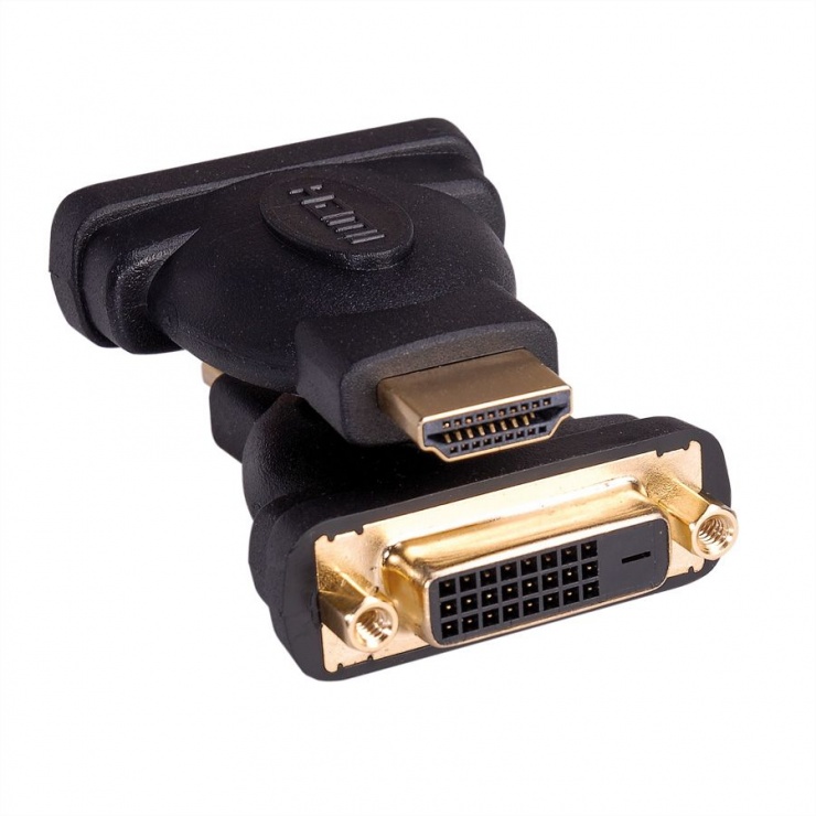 Adaptor HDMI la DVI-D Dual Link 24+1 pini T-M , Roline 12.03.3115 conectica.ro