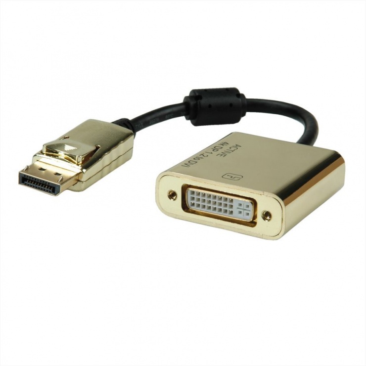 Adaptor DisplayPort la DVI GOLD 4K2K T-M, Roline 12.03.3175 conectica.ro