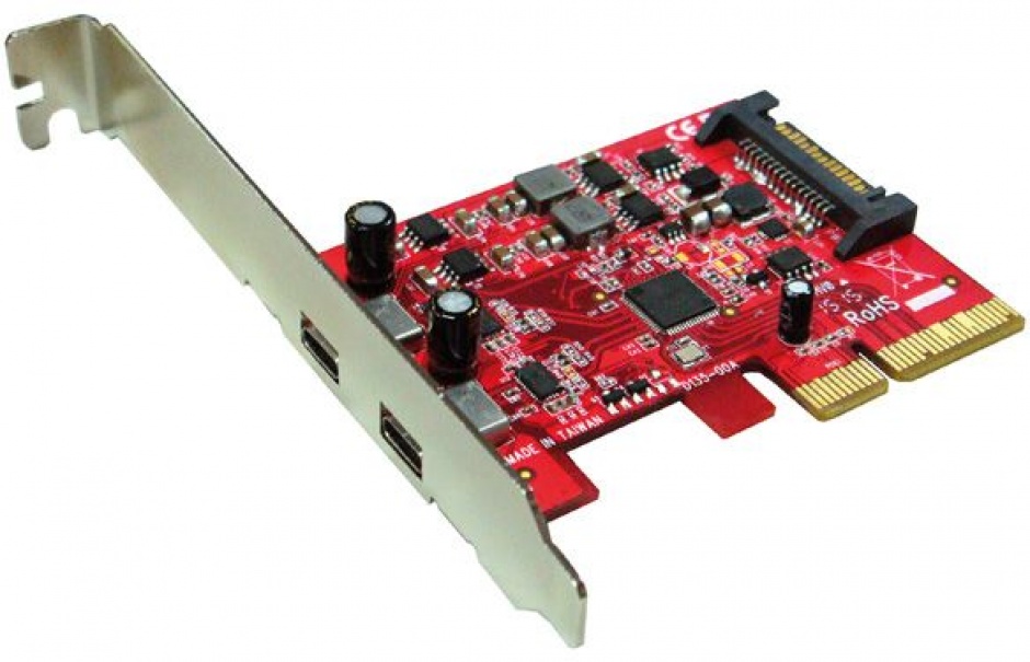 Pci express cu 2 x usb 3.1 tip c, roline 15.06.2143