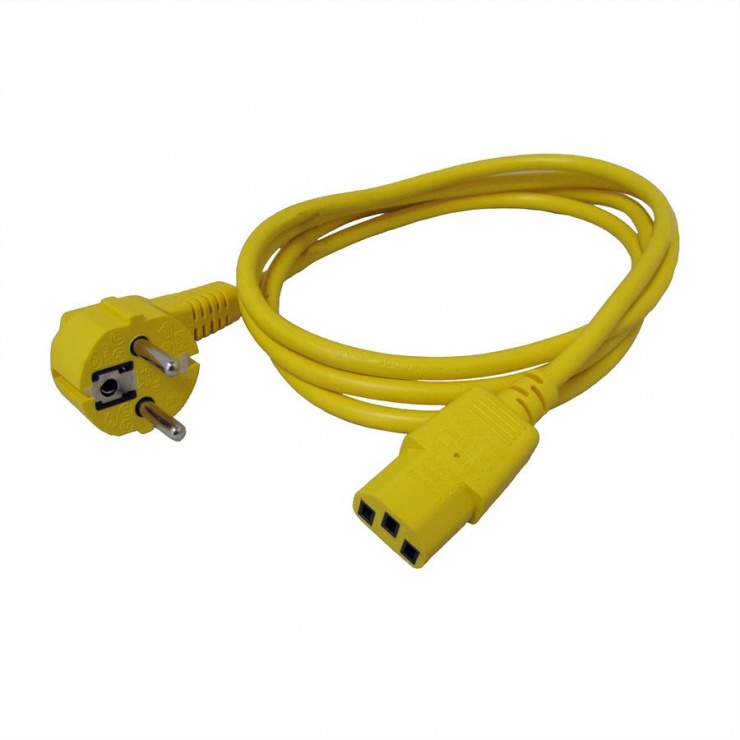 Cablu alimentare PC C13 1.8m Galben, Roline 19.08.1011