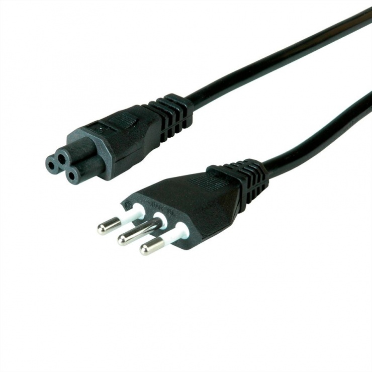 Cablu de alimentare cei23-50 italy la c5 mickey mouse 2.5a 1.8m negru, value 19.99.2071 