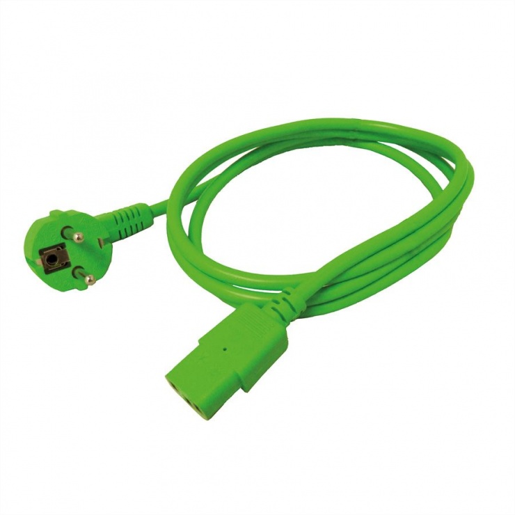 Cablu alimentare PC C13 1.8m Verde, Roline 19.08.1013 conectica.ro
