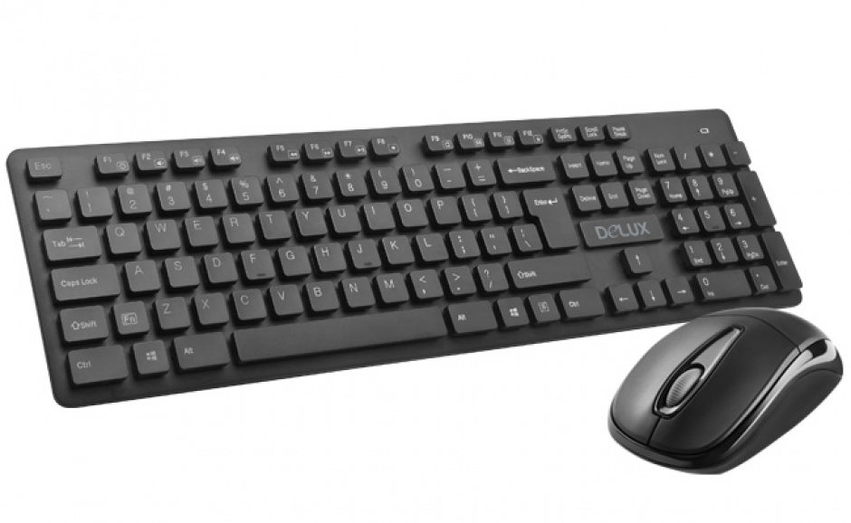 Kit wireless tastatura si mouse waterproof, Delux KA150G conectica.ro