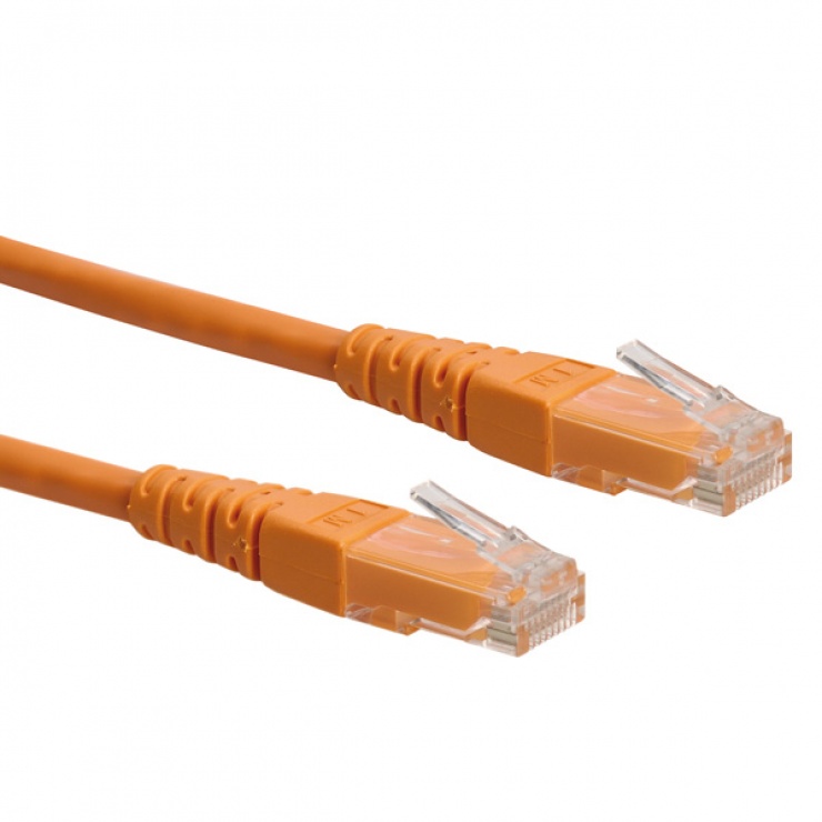 Cablu retea UTP cat.6 orange 1m, Roline 21.15.1537 1m imagine noua 2022