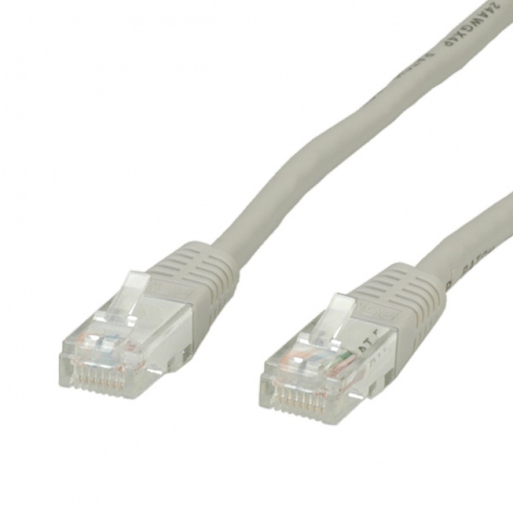 Cablu retea UTP Cat. 5e, gri, 5m, Value 21.99.0505 conectica.ro