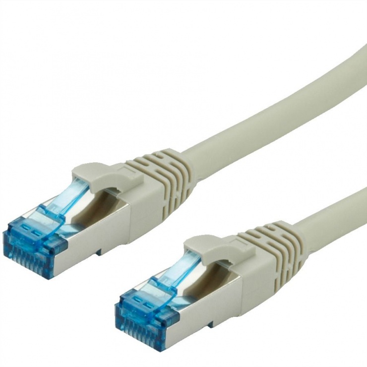 Cablu de retea SFTP cat 6A 1.5m gri, Value 21.99.1990 conectica.ro