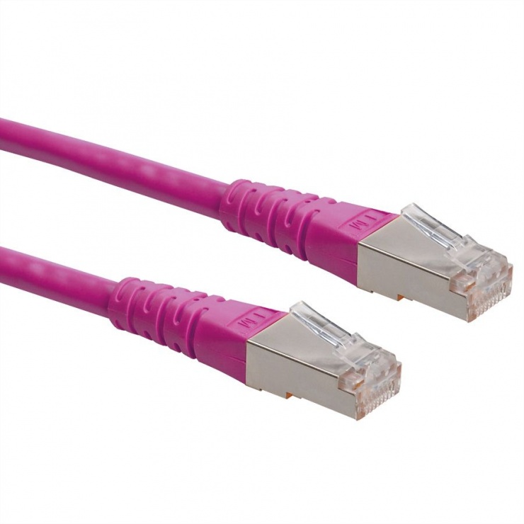Cablu de retea SFTP cat 6 2m Roz, Roline 21.15.1349 21.15.1349