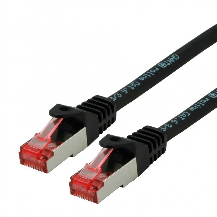 Cablu de retea SFTP cat 6 Component Level LSOH negru 20m, Roline 21.15.2659 imagine noua