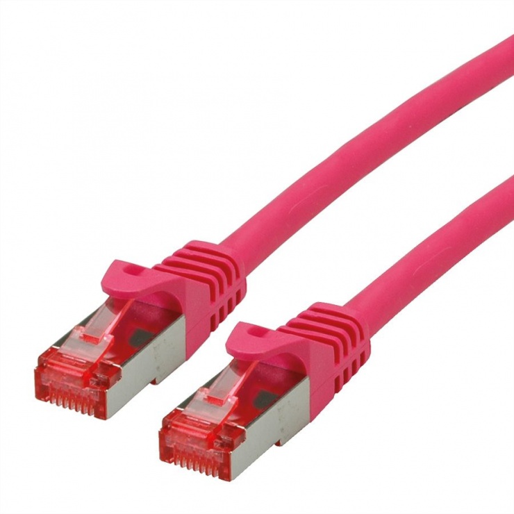 Cablu de retea SFTP cat 6 Component Level LSOH roz 0.5m, Roline 21.15.2690 conectica.ro