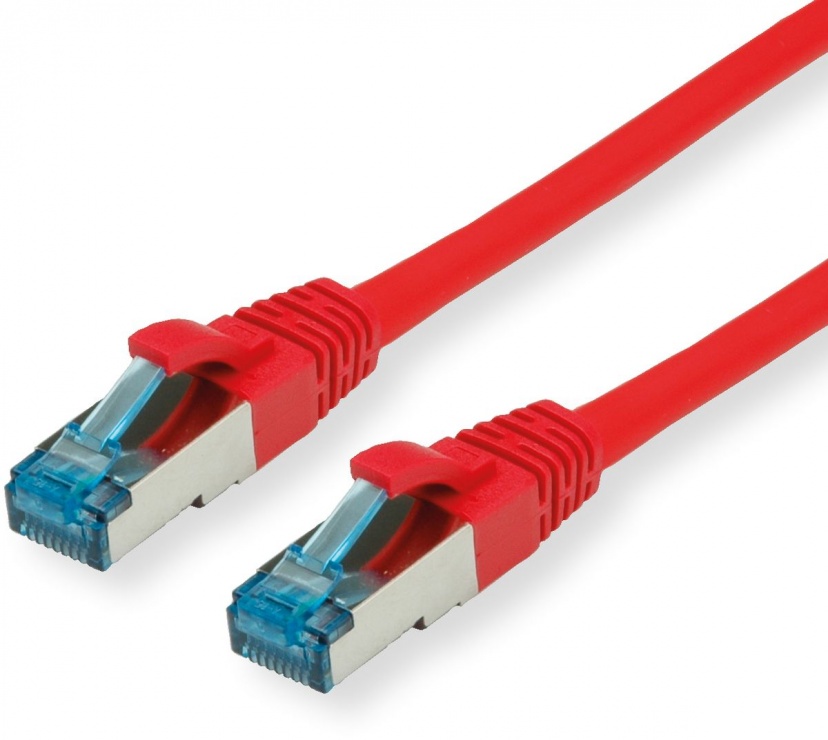 Cablu de retea S/FTP Cat.6A rosu 15m, Value 21.99.1928 15m imagine noua 2022