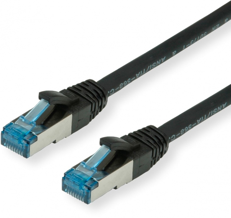 Cablu retea S-FTP cat 6a negru 10m,&hellip;
