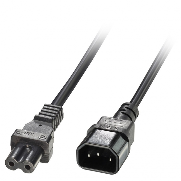 Cablu alimentare IEC C14 la IEC C7 (casetofon) 2m, Lindy L30312 conectica.ro