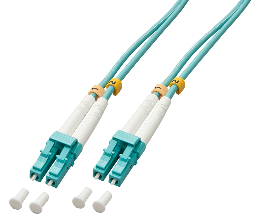 Cablu fibra optica LC-LC OM3 Duplex Multimode 75m, Lindy L46403 75m