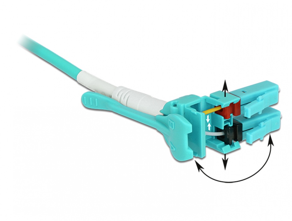 Cablu fibra optica LC – LC Multimode OM3 Uniboot 5m, Delock 85130 conectica.ro