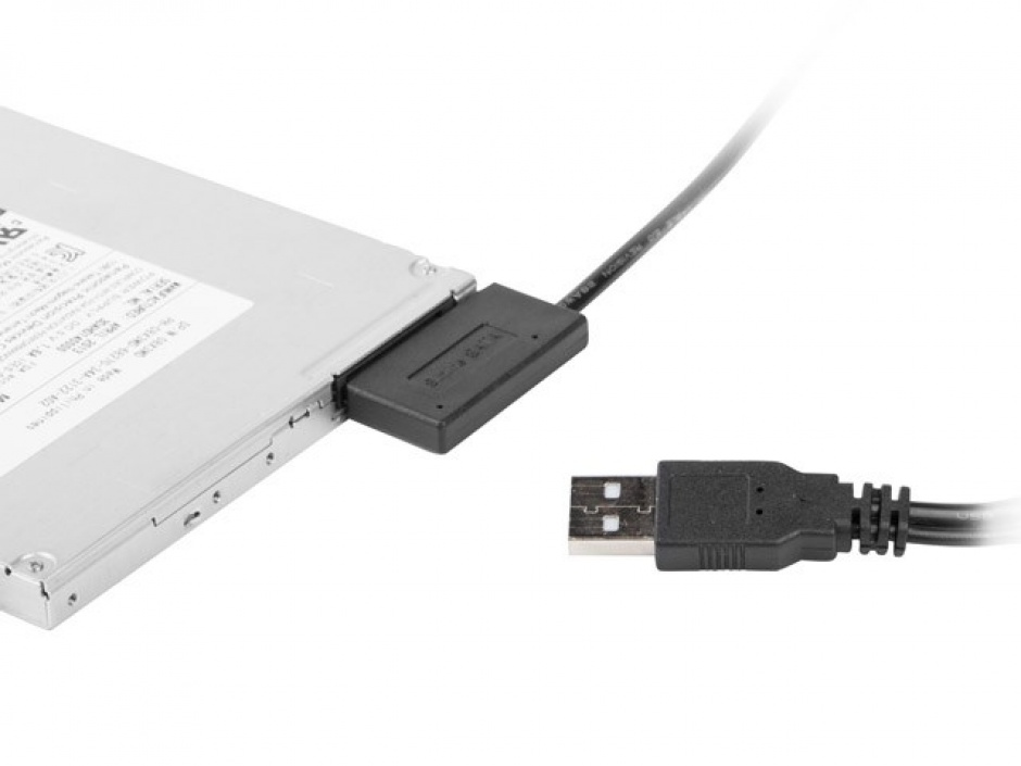 Cablu 2 x USB la Slim SATA HDD 0.5m, Gembird A-USATA-01 conectica.ro