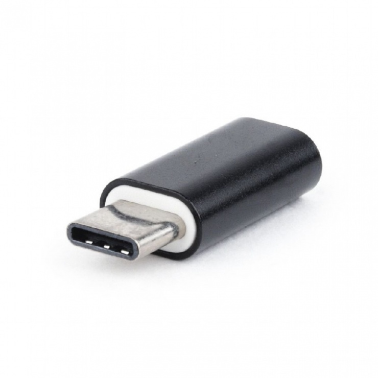 Adaptor USB-C la iPhone Lightning T-M negru, Gembird A-USB-CM8PF-01