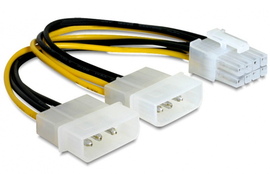 Cablu alimentare pci express 8 pini la 2 x molex, gembird cc-psu-81