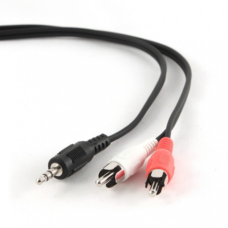 Cablu audio stereo Jack 3.5mm la 2 x RCA T-T 20m, Gembird CCA-458-20M